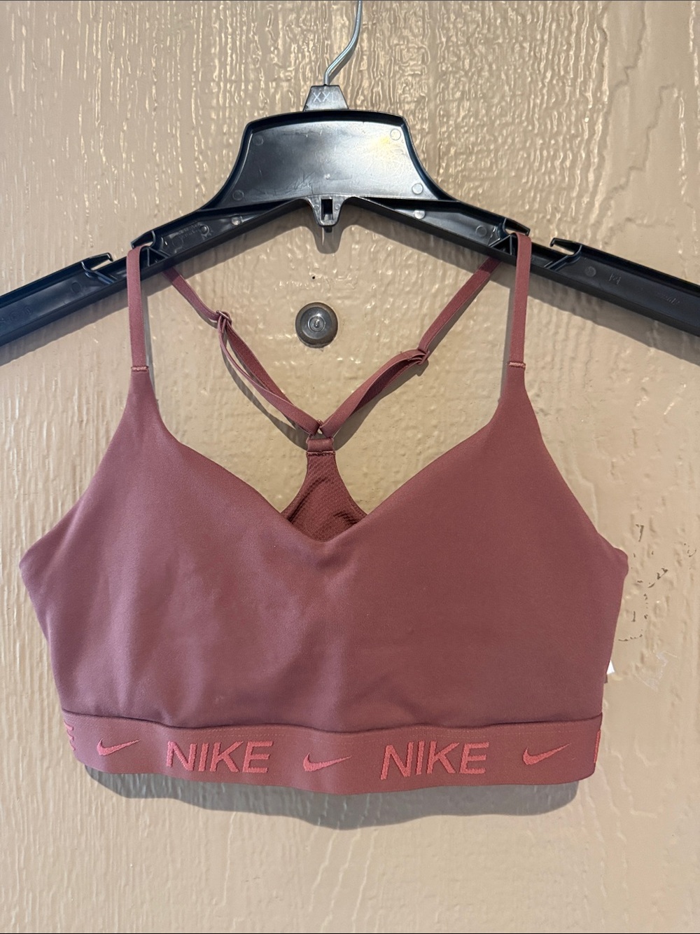Nike Mauve-Pink Strappy Light Support Sports Bra